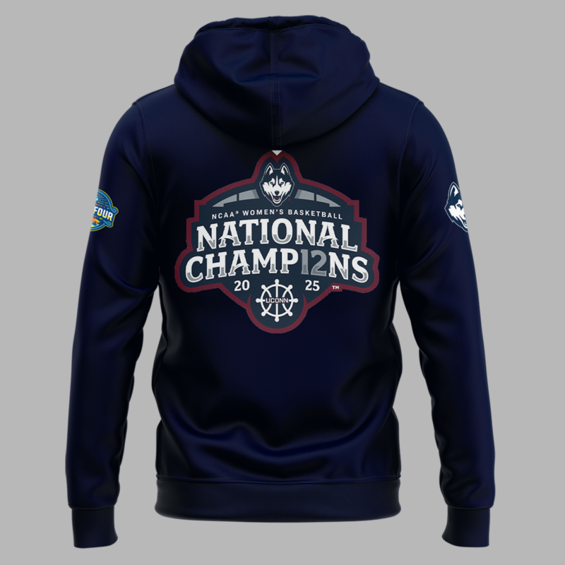 UConn Women’s Basketball  2025 NCAA Women's Basketball National Champions  Hoodie - Image 3