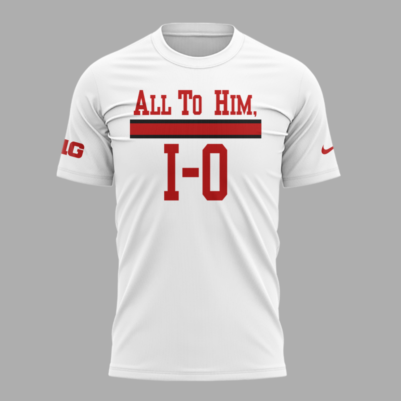Limited Edition Ohio Football "ALL TO HIM" White Tshirt 2025 - Image 2