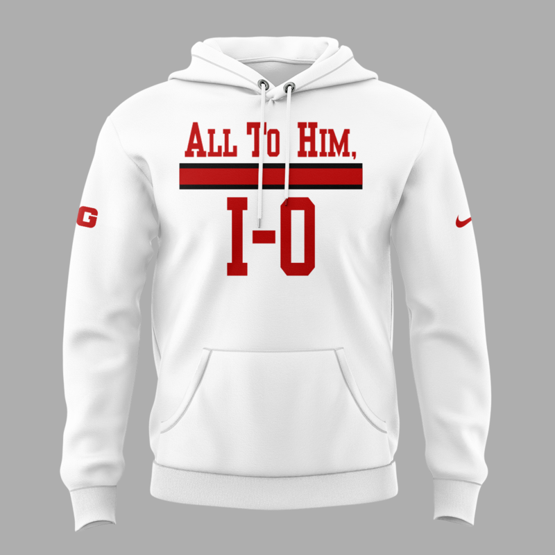 Limited Edition Ohio Football "ALL TO HIM" White Hoodie 2025 - Image 2