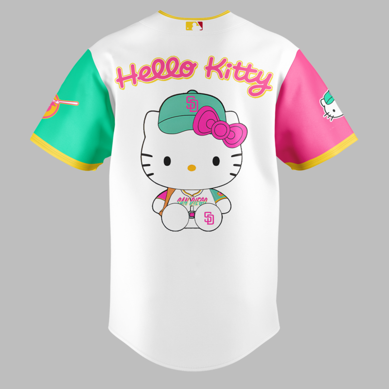 San Diego Padres x hello kitty limited edition 2025 BASEBALL JERSEY - Image 3