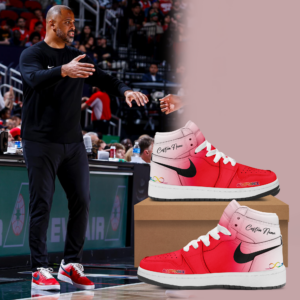 Limited Edition Houston Rockets  Autism Acceptance Month Sneaker AJ 1 Shoes