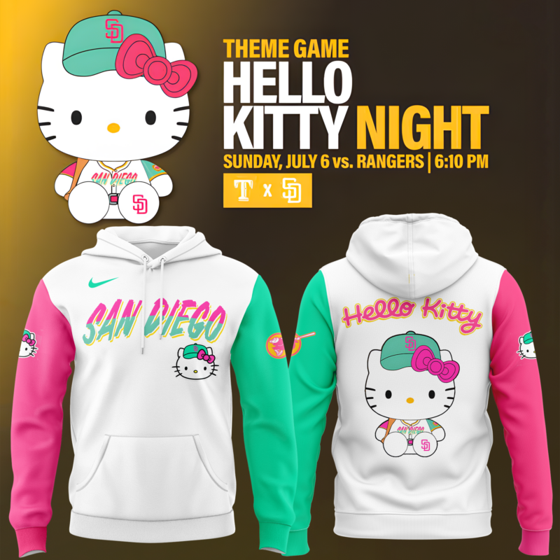 San Diego Padres x hello kitty limited edition 2025 Hoodie