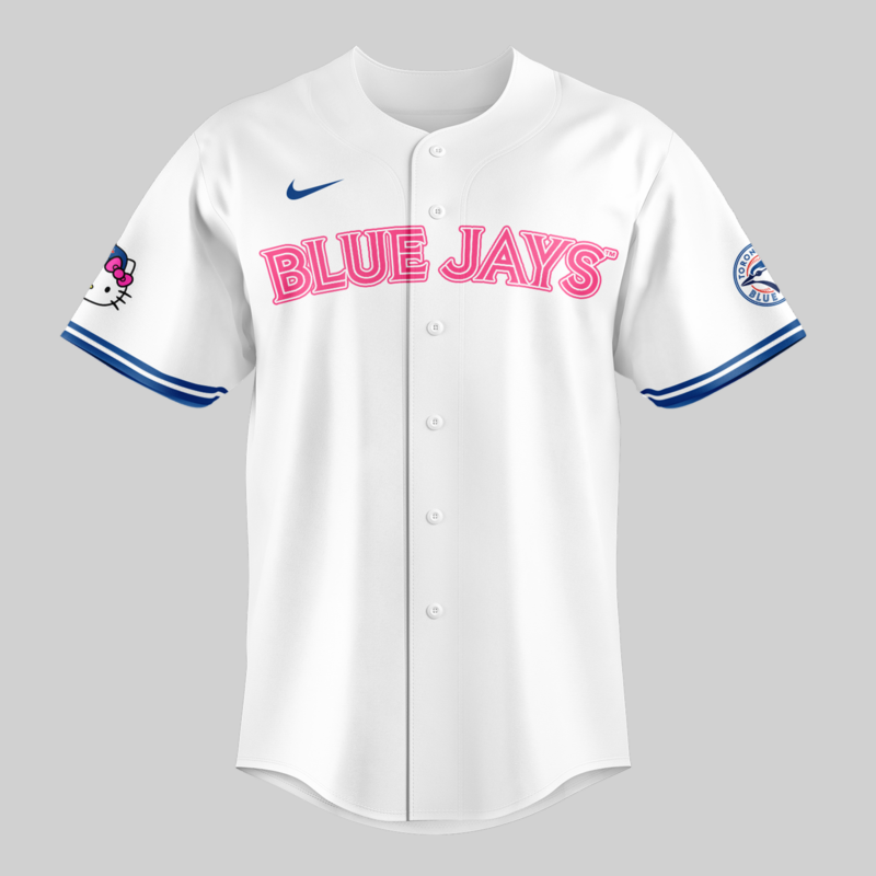 Toronto Blue Jays x Hello Kitty Special Edition 2025 BASEBALL JERSEY - Image 2