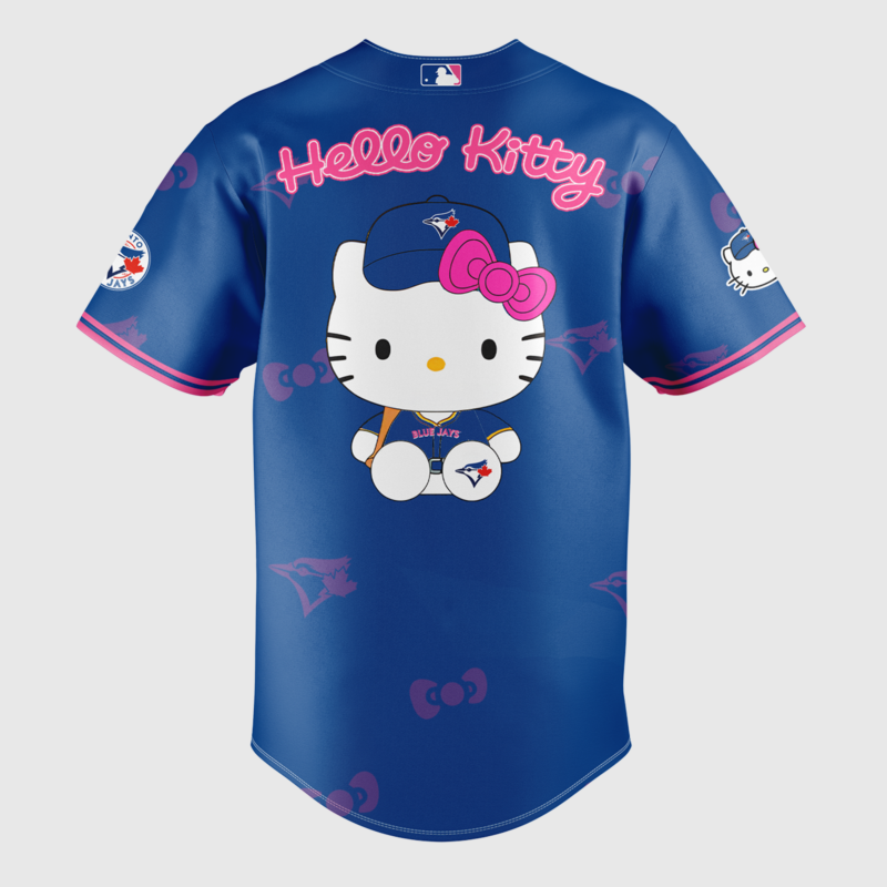 Toronto Blue Jays x Hello Kitty Special Edition 2025 BASEBALL JERSEY - Image 3