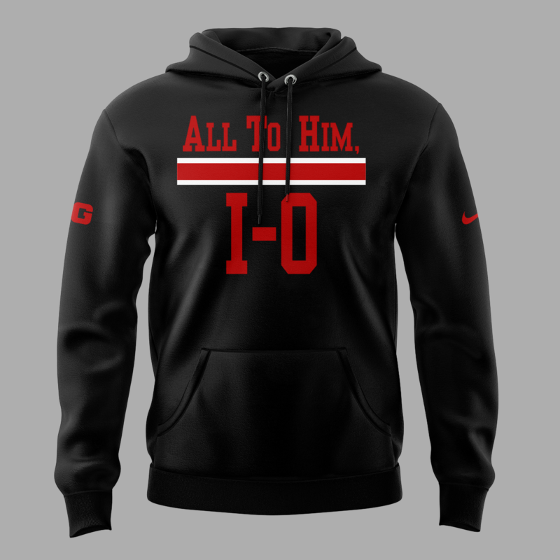 Limited Edition Ohio Football "ALL TO HIM" Black Hoodie 2025 - Image 2