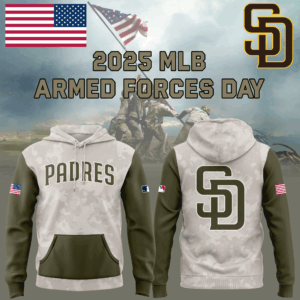 San Diego Padres 2025 MLB ARMED FORCES DAY  Hoodie