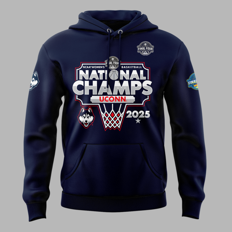 UConn Women’s Basketball  2025 NCAA Women's Basketball National Champions  Hoodie - Image 2