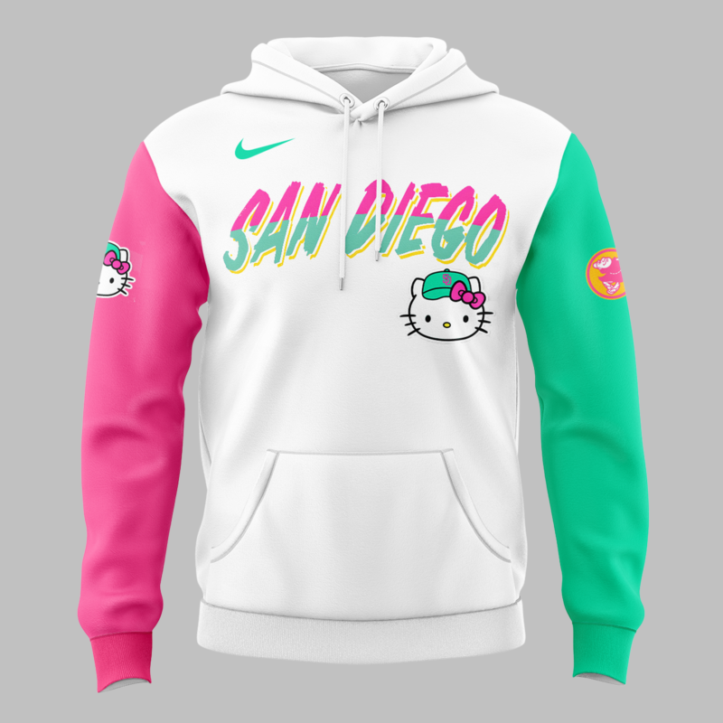 San Diego Padres x hello kitty limited edition 2025 Hoodie - Image 2