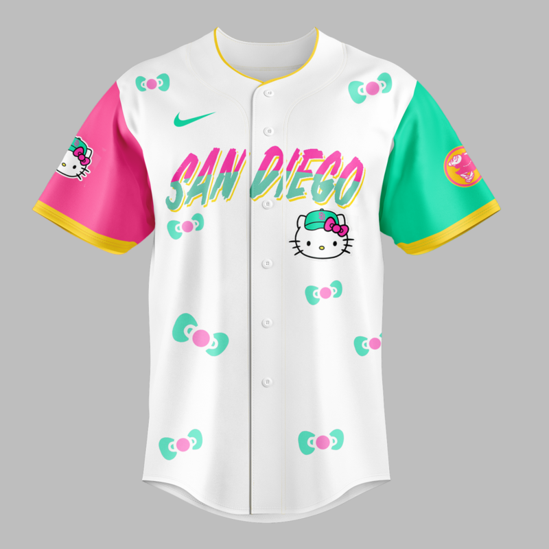 San Diego Padres x hello kitty limited edition 2025 BASEBALL JERSEY - Image 2