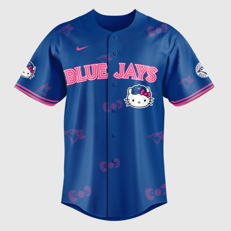 Toronto Blue Jays x Hello Kitty Special Edition 2025 BASEBALL JERSEY - Image 2