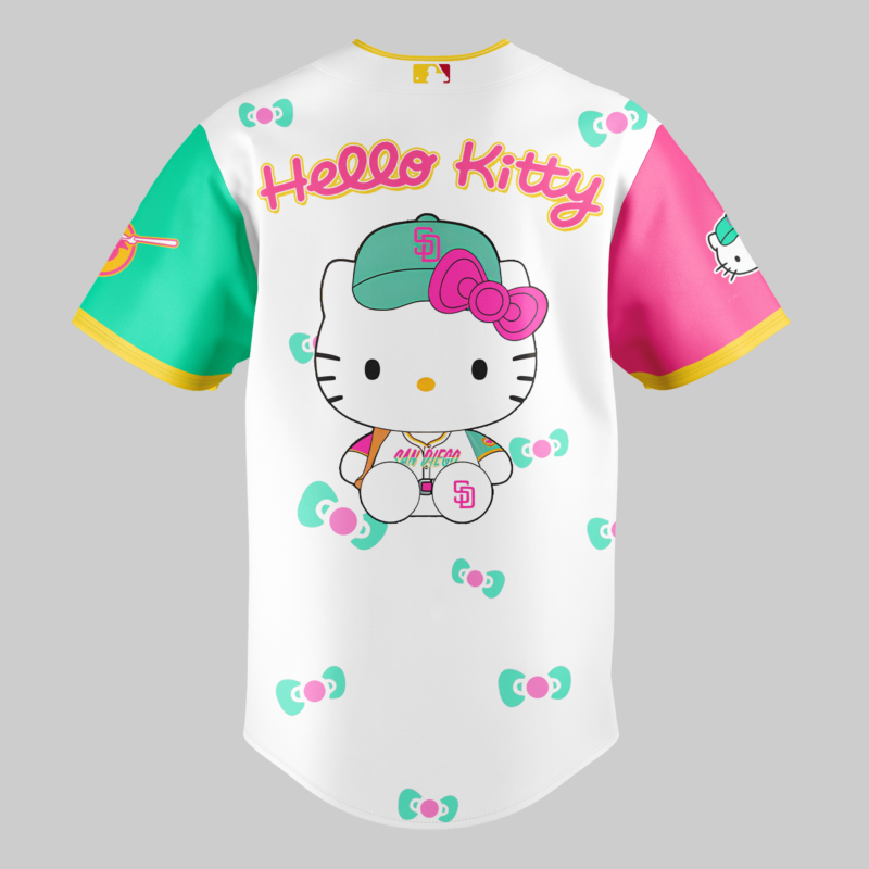 San Diego Padres x hello kitty limited edition 2025 BASEBALL JERSEY - Image 3