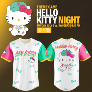 San Diego Padres x hello kitty limited edition 2025 BASEBALL JERSEY
