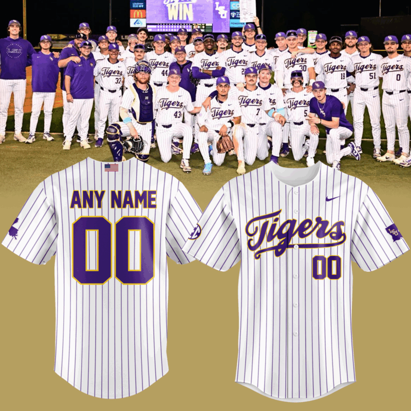 LSU Baseball  Special Edition 2025 BASEBALL JERSEY Custom Number and Custom Name