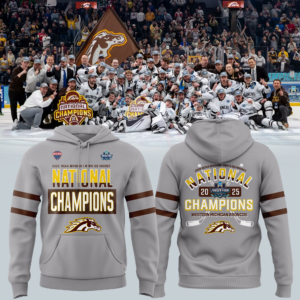 Western Michigan University Broncos Hockey Team 2025 National Champion Hoodie