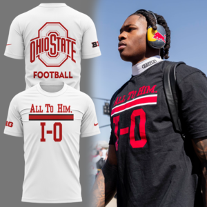 Limited Edition Ohio Football "ALL TO HIM" White Tshirt 2025