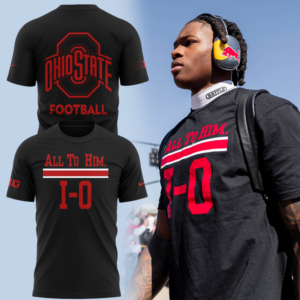 Limited Edition Ohio Football "ALL TO HIM" Black Tshirt 2025