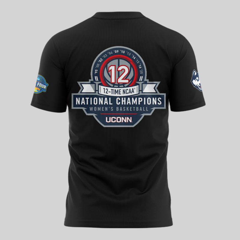 UConn Women’s Basketball  2025 NCAA Women's Basketball National Champions  tshirt - Image 3