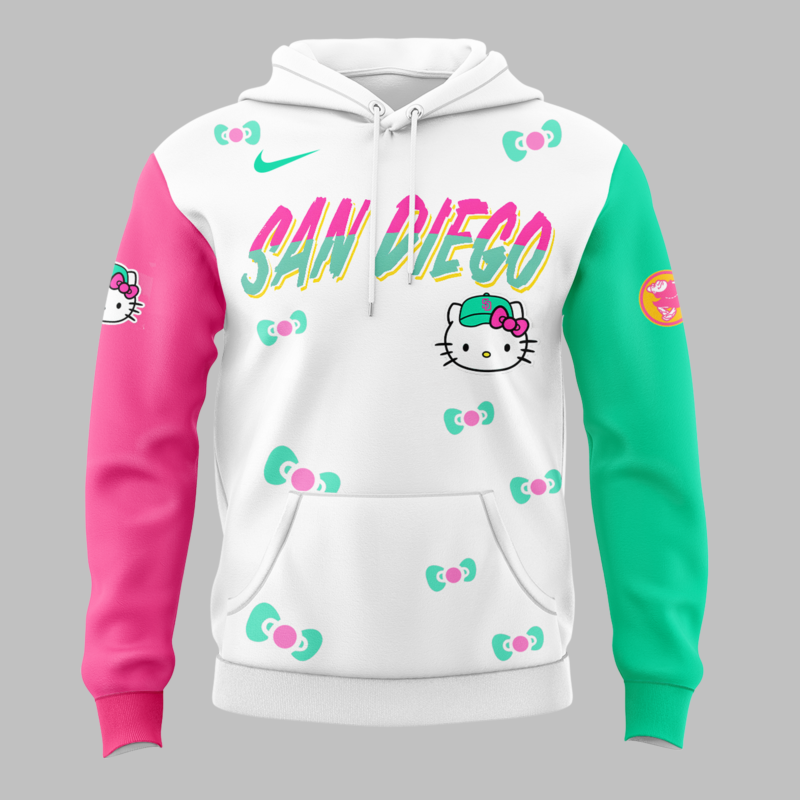 San Diego Padres x hello kitty limited edition 2025 Hoodie - Image 2