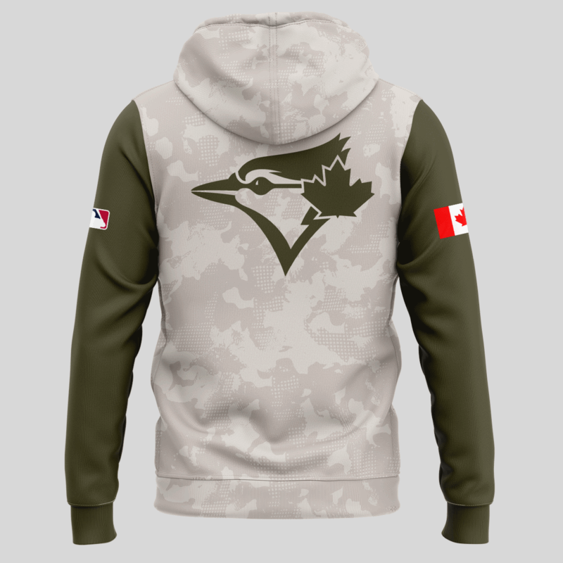 Toronto Blue Jays 2025 MLB ARMED FORCES DAY  Hoodie - Image 3