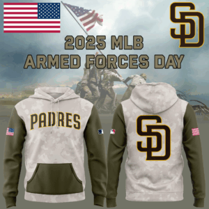 San Diego Padres 2025 MLB ARMED FORCES DAY  Hoodie