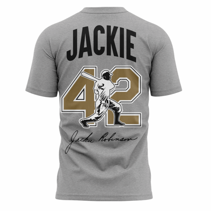 New MLB Commemorating the historic career of Jackie Robinson T-shirt - Image 3