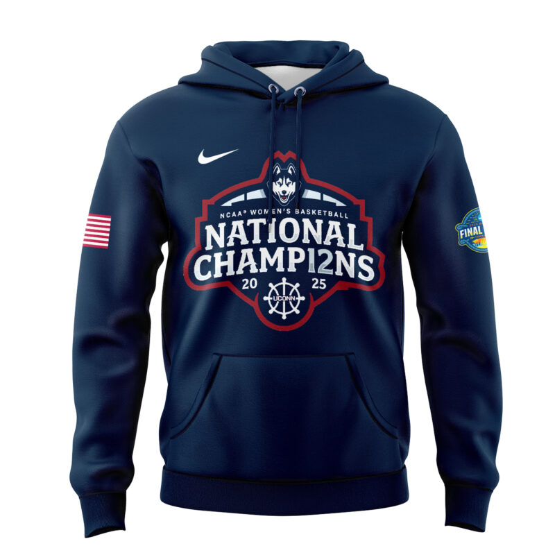 UConn Women’s Basketball  2025 NCAA Women's Basketball National Champions  Hoodie - Image 2
