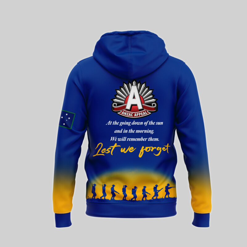 West Coast Eagles honour ANZACs 2025 Hoodie - Image 3