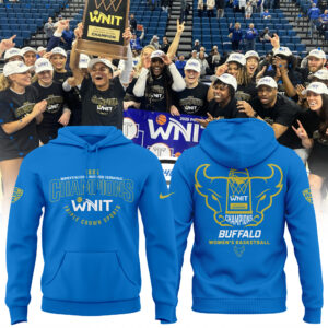 Buffalo Women's Basketball WNIT Champions Hoodie Royal blue limited edition.