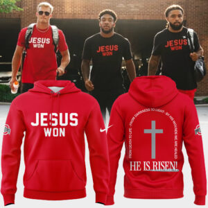 Limited Edition JESUS WON Red Hoodie 2025