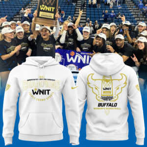 Buffalo Women's Basketball WNIT Champions Hoodie White limited edition.