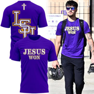 LSU Basketball Jesus Won Tee - Purple Tshirt Limited Edition.