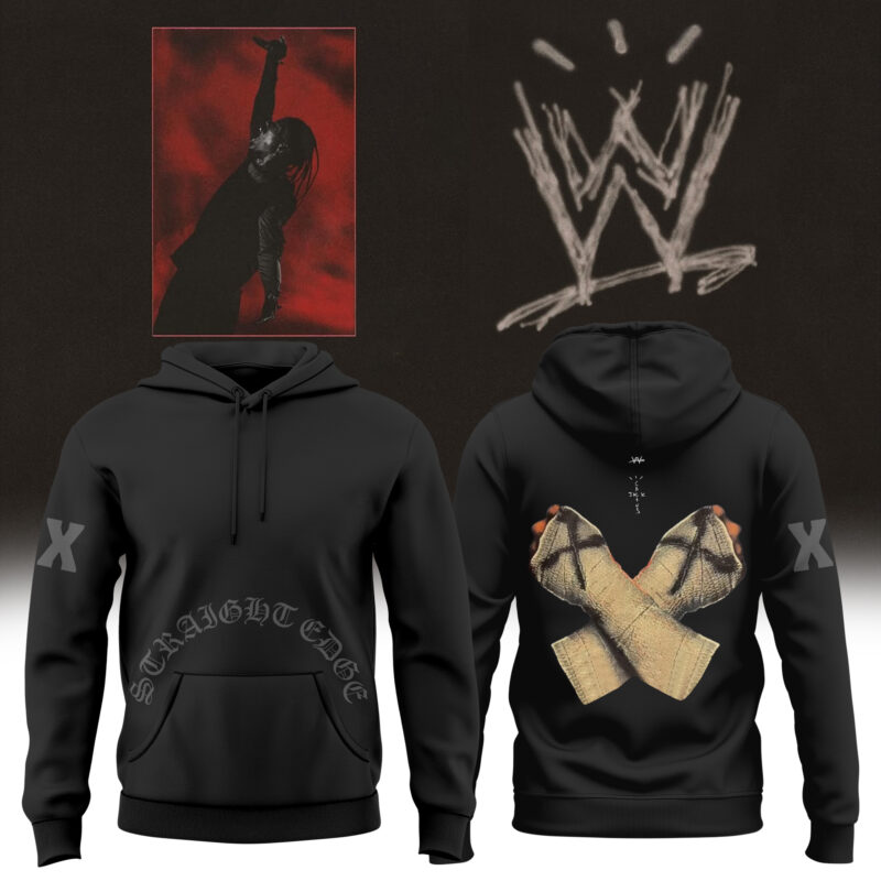 CACTUS JACK X WWE HOODIE MATTE BLACK LIMITED EDITION