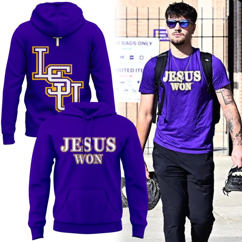LSU Basketball Jesus Won - Purple Hoodie Limited Edition.