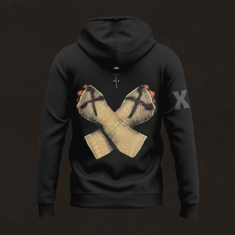CACTUS JACK X WWE HOODIE MATTE BLACK LIMITED EDITION - Image 3