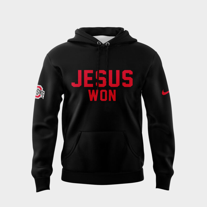 Limited Edition JESUS WON Black Hoodie 2025 - Image 2