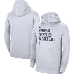 Memphis Grizzlies Nike Unisex 2023/24 Performance Spotlight On-Court Practice Pullover Hoodie - White