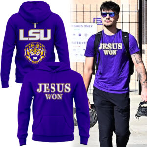 LSU Basketball Jesus Won - Purple Hoodie ll Limited Edition.