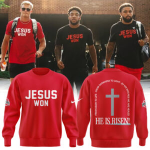 Limited Edition JESUS WON Red SWEATSHIRT  2025