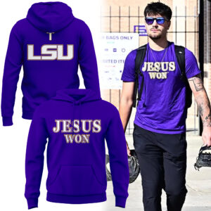 LSU Basketball Jesus Won - Purple Hoodie l Limited Edition.