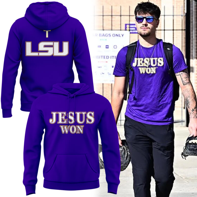LSU Basketball Jesus Won - Purple Hoodie l Limited Edition.