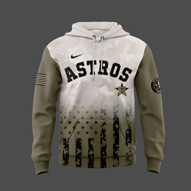 Limited Edition Houston Astros Armed Forces Day Hoodie 2025 - Image 2
