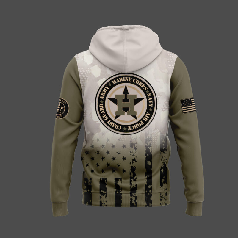 Limited Edition Houston Astros Armed Forces Day Hoodie 2025 - Image 3