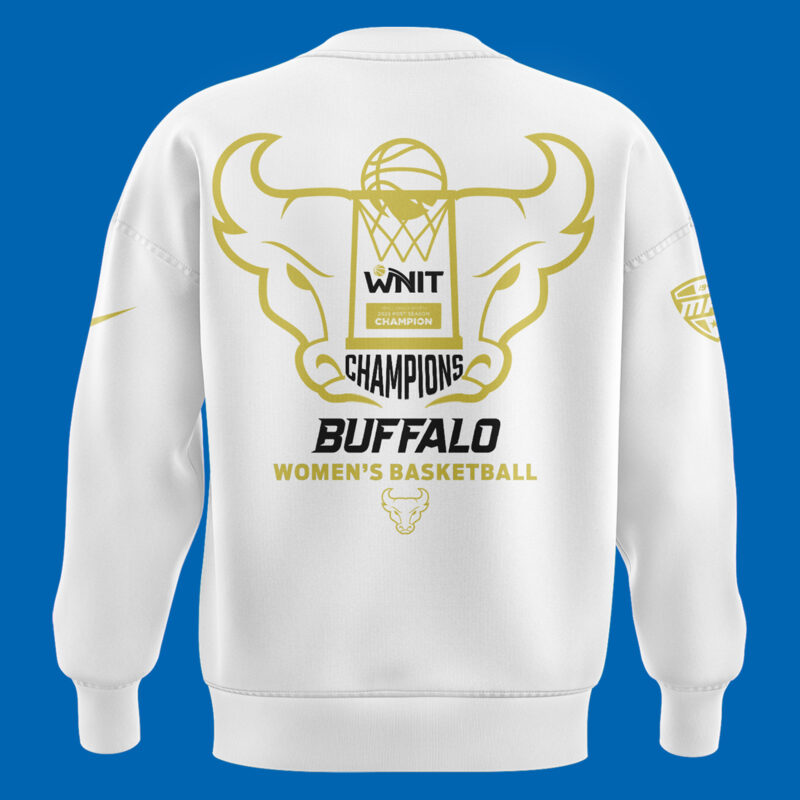 Buffalo Women's Basketball WNIT Champions Sweatshirt White limited edition. - Image 3