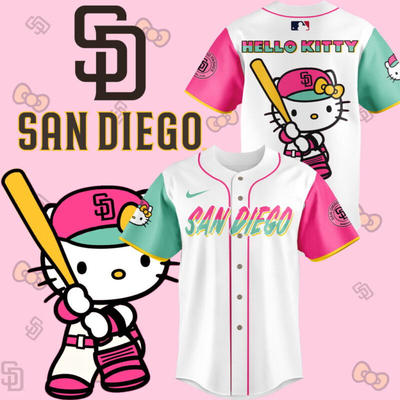 San Diego Padres x hello kitty limited edition 2025 BASEBALL JERSEY