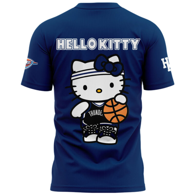 Limited Edition Oklahoma City Thunder x Hello Kitty Tshirt 2024 - Image 3