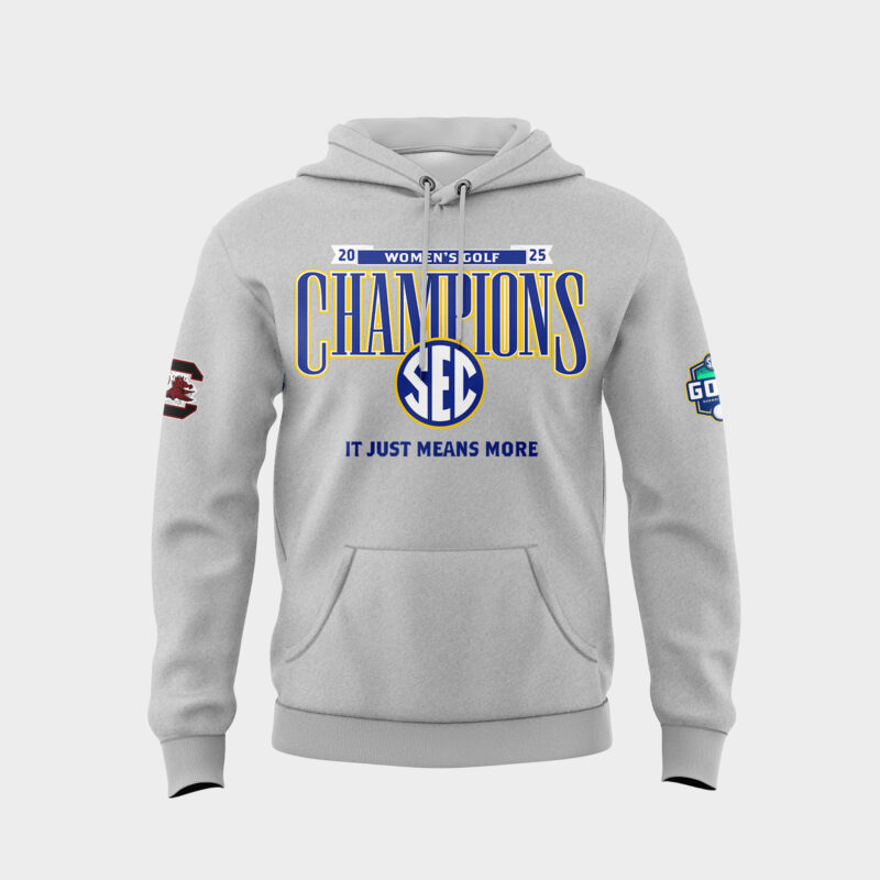South Carolina Gamecocks 2025 SEC Women's Golf Champions Hoodie - Image 2