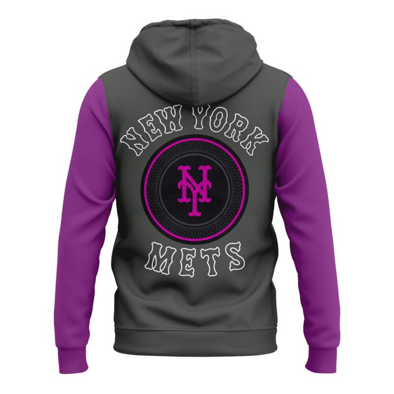 Limited Edition New York Mets Hoodie Purple/Grey - Image 3
