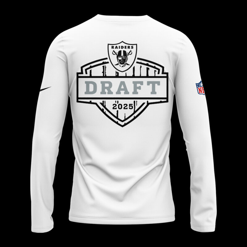 Las Vegas Raiders Long Sleeve Shirt NFL Draft 2025 - Image 3