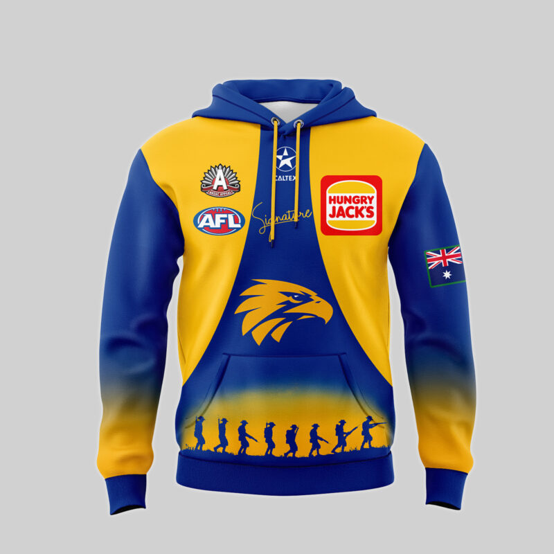 West Coast Eagles honour ANZACs 2025 Hoodie - Image 2