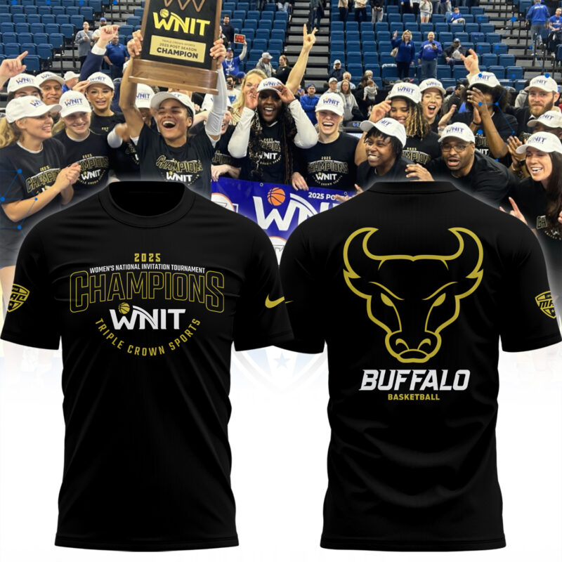 Buffalo Women's Basketball WNIT Champions Tshirt black2 limited edition.